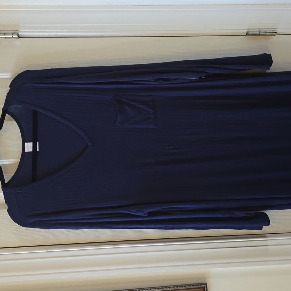 LIZ CLAIBORNE BRAND WOMEN'S PLUS SIZE BLUE SLEEP SHIRT SIZE XXL